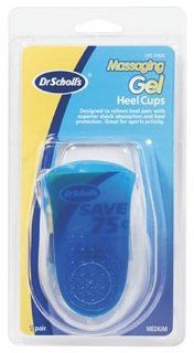 Dr. Scholl's Massaging Gel Heel Cups, Medium, 1 Pair Packages (Pack of 3) Health & Personal Care