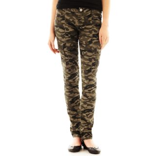 Almost Famous Skinny Cargo Pants, Night Forest, Womens
