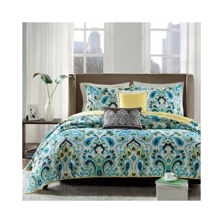 Madison Park Chantel 5 pc. Quilted Paisley Coverlet Set, Blue