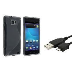 Frost Smoke TPU Skin Case/ USB Cable for Samsung Galaxy S II AT&T i777 BasAcc Cases & Holders