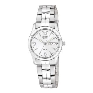 Citizen Quartz Citizen Womens Silver Tone Watch with Day/Date Display EQ0540 57A
