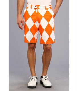 Loudmouth Golf Orange and White Mega Short Mens Shorts (White)