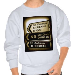 Ireland Roadside Signs Pullover Sweatshirt