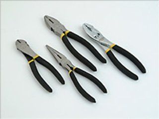 Stanley 84 117 4 Piece Basic 8 Inch Slip Joint, Long Nose, Diagonal and Linesman Plier Set    