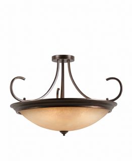 Lacosta English Bronze 12 light Semi flush Fixture