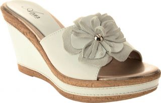 Womens Azura Narcisse   White Leather Heels