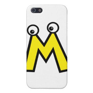 Funny Monogram Letter M Covers For iPhone 5