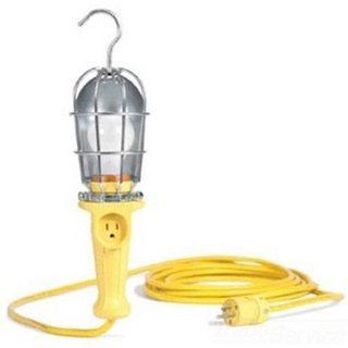 Woodhead 106SA163 Super Safeway Handlamp, Industrial Duty, Incandescent Bulb, 100W Max Lamp Wattage, Switch, Screw Release Guard, 16/3 SOOW Cord Type, 25ft Cord Length Portable Work Lights