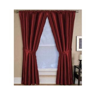 Versailles Rod Pocket Curtain Panel, Rouge