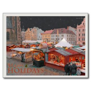 Plzen   Christmas Market Lights   HH Post Cards