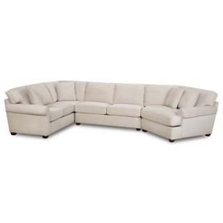 Possibilities Roll Arm 3 pc. Left Arm Sofa Sectional, Natural