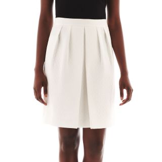 Worthington Inverted Pleat Quilted Skirt, White