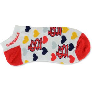 St. Louis Cardinals For Bare Feet Lady Heart Logo Repeat Sock