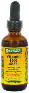 Good N Natural   Vitamin D3 Natural Orange Flavor 5000 IU   2 oz.
