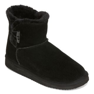 ARIZONA Crescent Casual Suede Boots, Black, Womens
