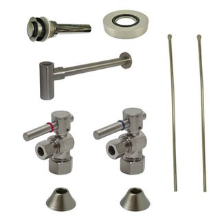 Satin Nickel Vessel Sink Plumbing Supply Kit Without Overflow Hole