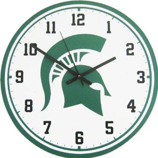Davis & Small Decor MST 107 6PK Handcrafted Michigan State Logo Wall Clock   Sports Fan Wall Clocks
