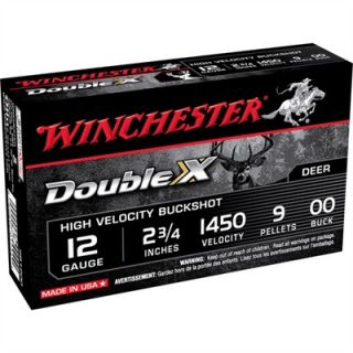 Winchester Double X Buckshot Shotgun Ammunition   Winchester Double X 12ga 2 3/4    9 Pellets 00 Buck