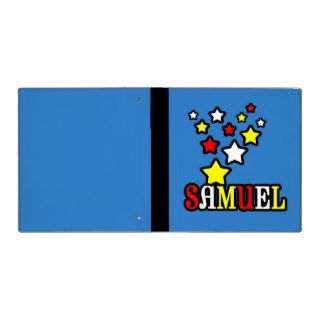 Samuel Shooting Stars Personalized 3 Ring Binders