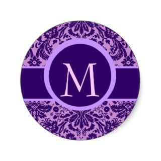 Purple Wedding Monogram M  or Any Letter G406 G301 Sticker