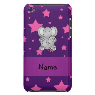 Cute elephant purple pink stars Case Mate iPod touch case