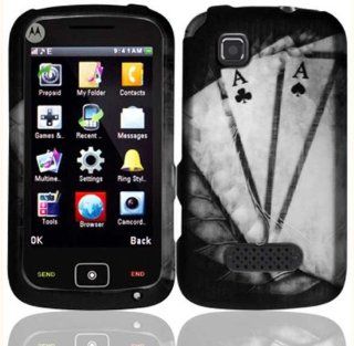 Black White Poker Ace Hard Cover Case for Motorola EX124G Cell Phones & Accessories