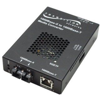 Transition Networks Gigabit Ethernet Stand Alone Media Converter (SGETF1013 110 NA)   