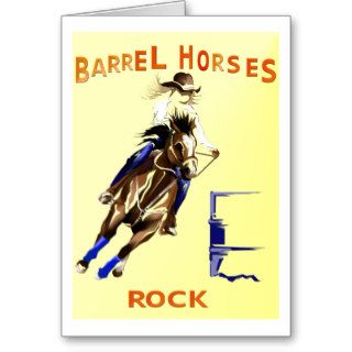 Barrel Horses Rock Cards