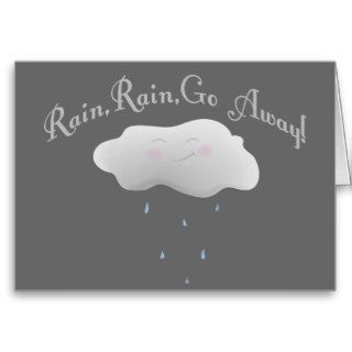 rain rain go away greeting card
