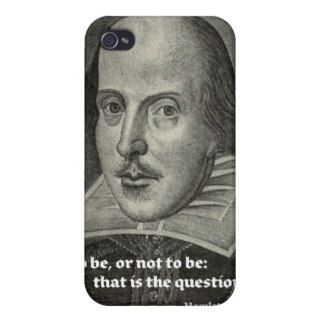 SHAKESPEARE PORTRAIT WITH QUOTE iPhone 4 COVER