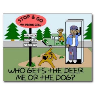 Who Gets the DeerMe or the Dog? Post Cards