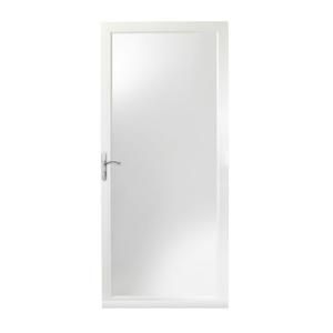 Andersen 3000 Series 36 in. White Left Hand Full View Storm Door Nickel Hardware with Fast and Easy Installation System 3FVNEZL36WH
