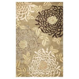 Kas Rugs Awesome Mum Sage 8 ft. x 10 ft. Area Rug FLO45748X10