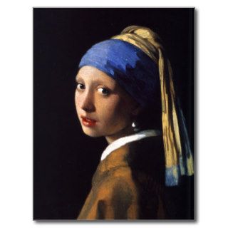 Girl with a pearl earring. By Johannes Vermeer Post Card