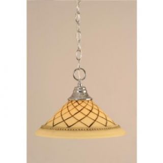 Downlight Pendant w 12 in. Chocolate Icing Glass Shade   Ceiling Pendant Fixtures  