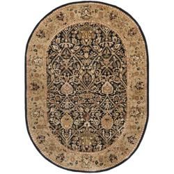 Handmade Persian Legend Blue/ Gold Wool Rug (4'6 x 6'6 Oval) Safavieh Round/Oval/Square
