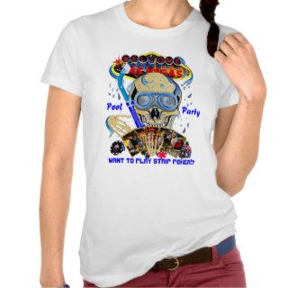 Vegas Party Strip Poker Important View Notes Tee Shirts