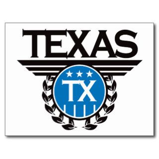 Texas Crest Design Post Cards