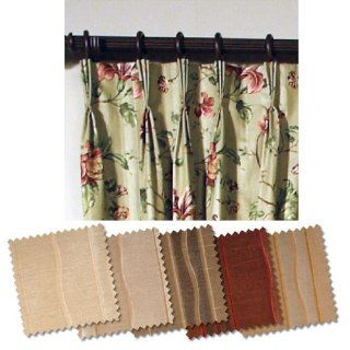 Custom Curtain Company Pinch Pleated Drapery Panel, Rockefeller Stripe Fabric in Khaki   47" x 132"   Window Treatment Draperies
