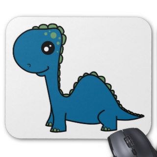 Cute Blue Baby Dinosaur Mouse Pad