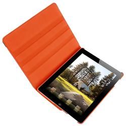 Orange 360 degree Swivel Leather Case for Apple iPad 2 BasAcc iPad Accessories