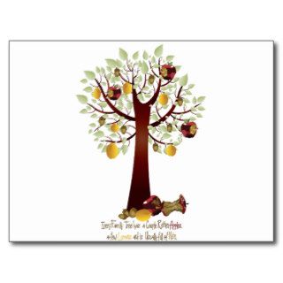 Funny Rotten Apple Family Tree Postcard