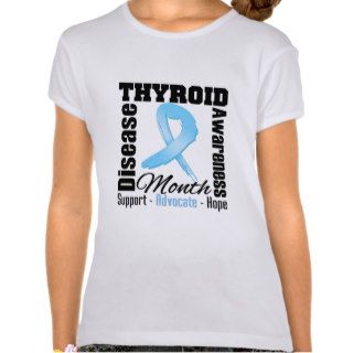 Ribbon   National Thyroid Disease Awareness Month T shirts