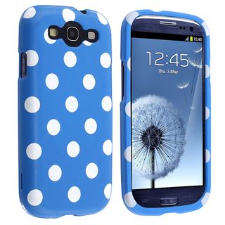 BasAcc Light Blue/ White Polka Dot Case for Samsung Galaxy S III i9300 BasAcc Cases & Holders