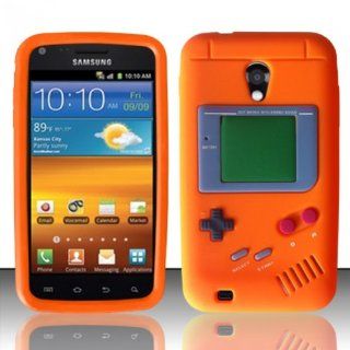 [ 123 Go ] For Samsung Epic Touch 4G D710 / Galaxy S2 (Sprint/Boost) Gameboy Silicon Skin Case   Orange SCGB Free Lucky String Wooden Money Bag Bracelet Jewelry Cell Phones & Accessories