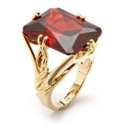 Lillith Star 14k Goldplated Red Cubic Zirconia Branch Ring Palm Beach Jewelry Cubic Zirconia Rings
