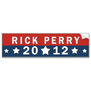 Rick Perry 2012 Election Five Star bumper sticker