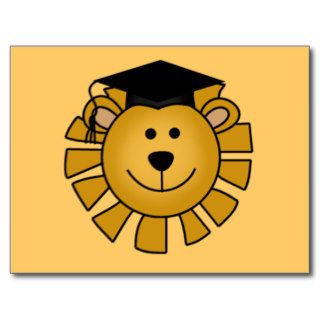 Lion with Graduation Cap Tshirts and Gifts Post Card