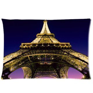 Custom Eiffel Tower Pillowcase 20x30 Cotton Pillow Protect Case WXP 138  