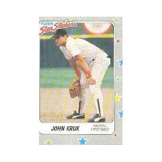 1988 Fleer Sticker Cards #124 John Kruk Sports Collectibles